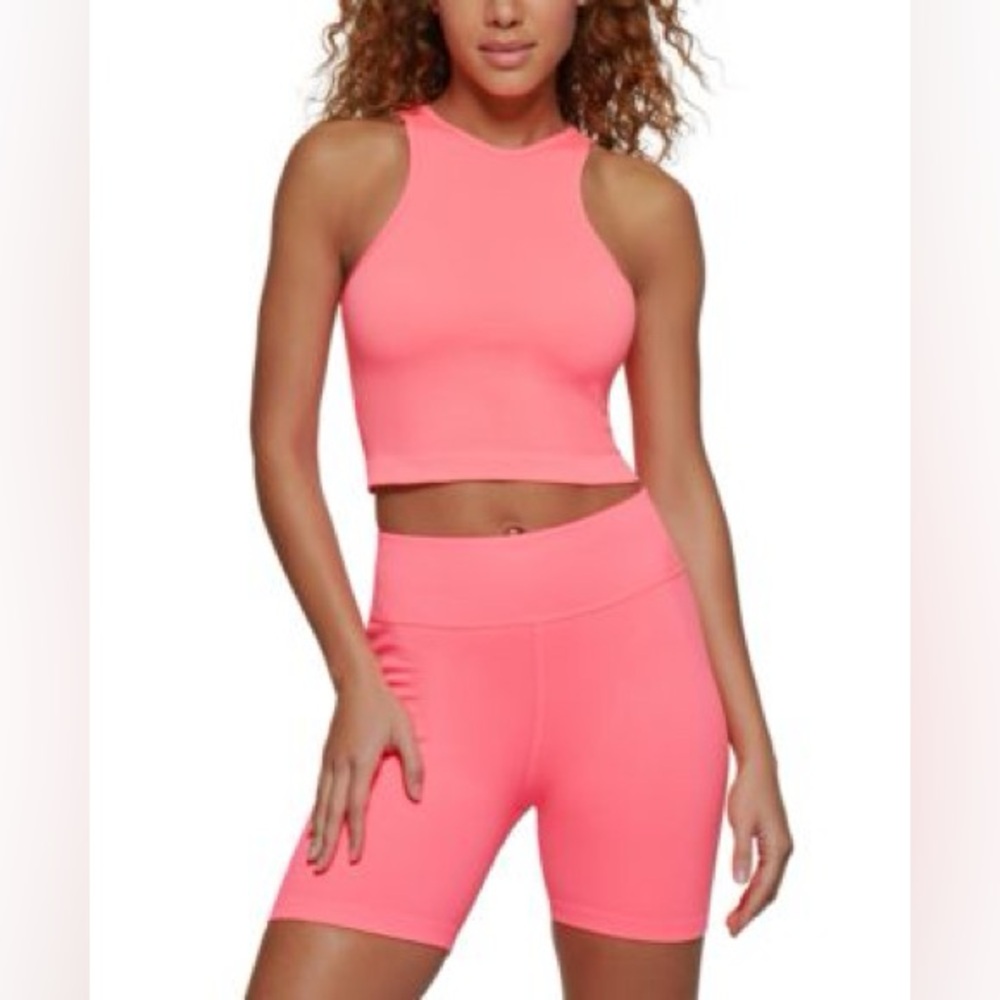 Calvin Klein Performance Neon Pink Crop Top